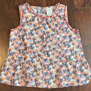 Crewcuts Multicolor Heart Pattern Sleeveless Blouse